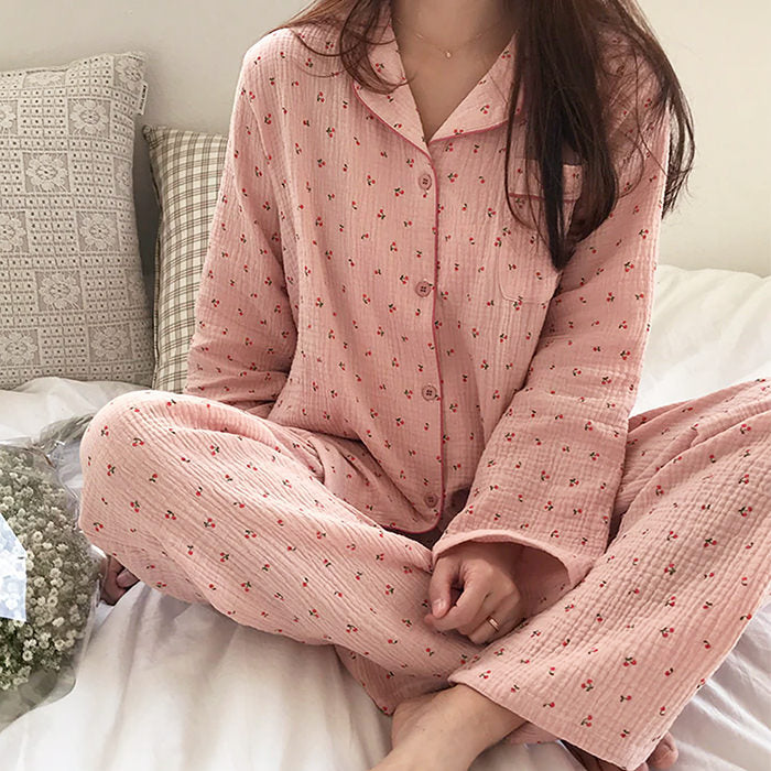cherry pajama set boogzel apparel