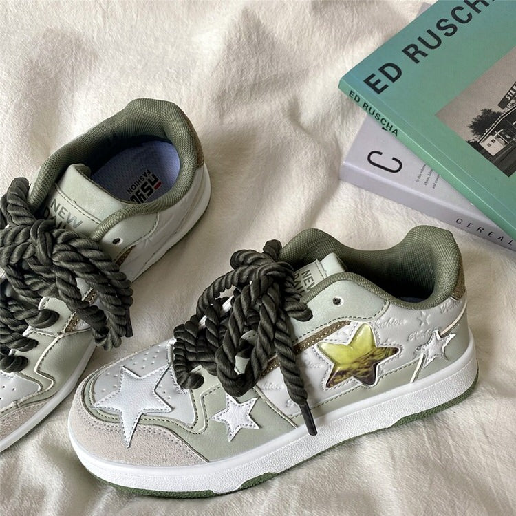 Grey Clear Star Sneakers - boogzel clothing