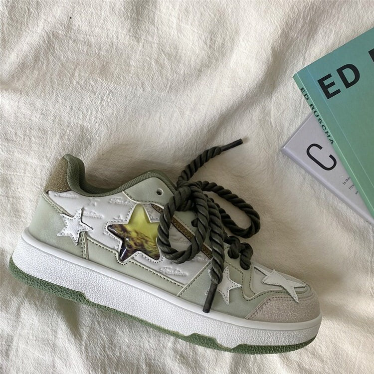 Grey Clear Star Sneakers - boogzel clothing