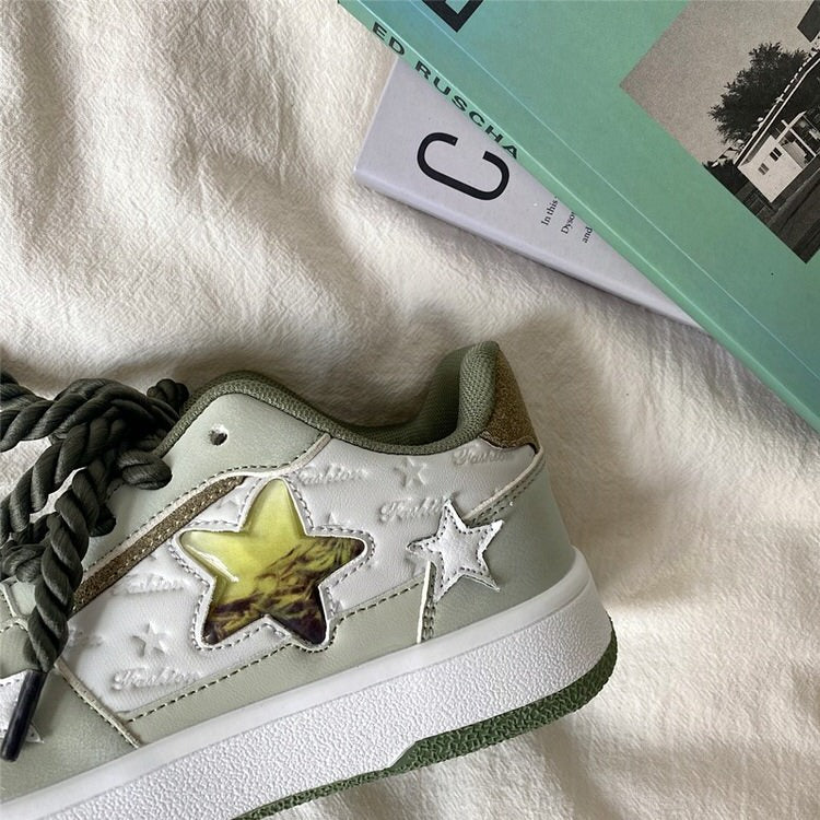 Grey Clear Star Sneakers - boogzel clothing