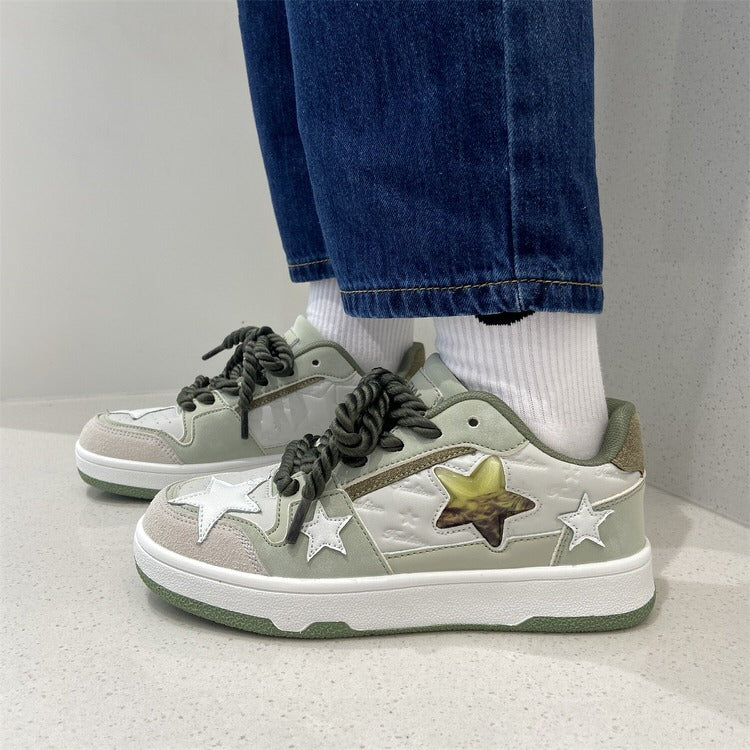 Grey Clear Star Sneakers - boogzel clothing