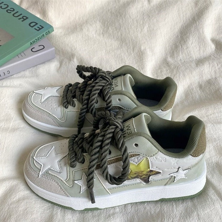 Grey Clear Star Sneakers - boogzel clothing