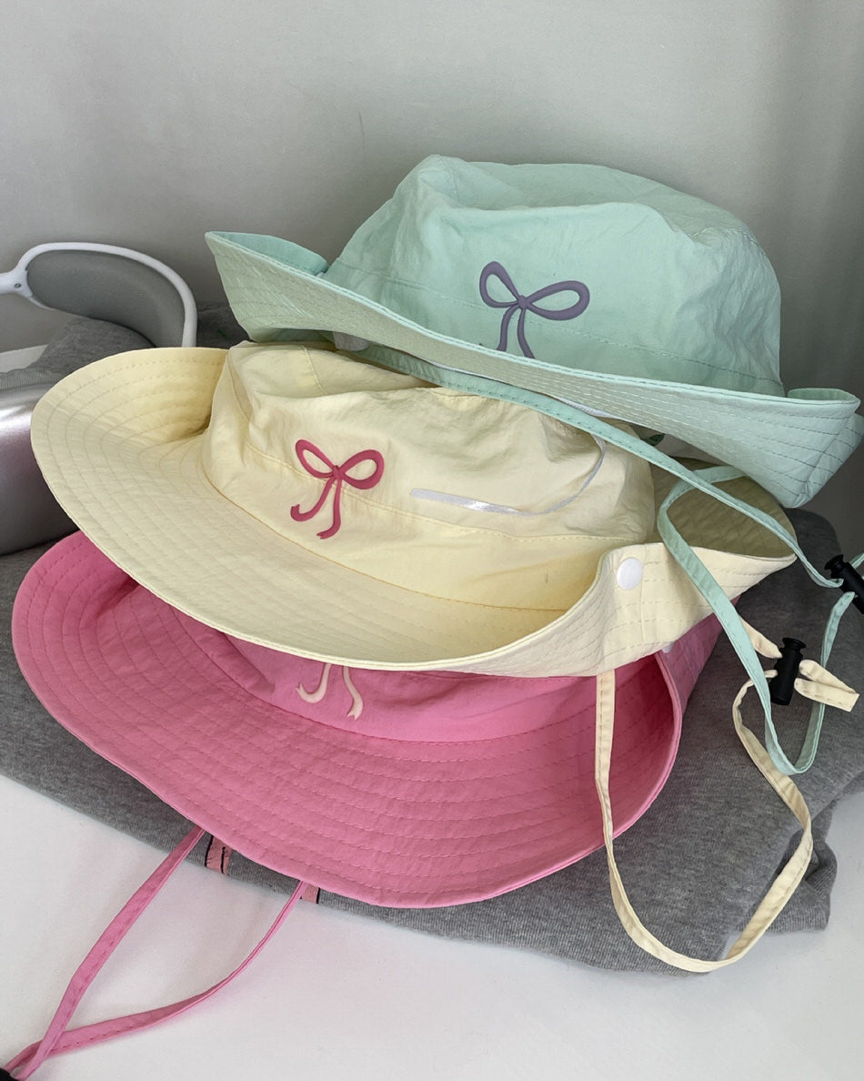Coquette Aesthetic Bow Fisherman Hat - boogzel clothing