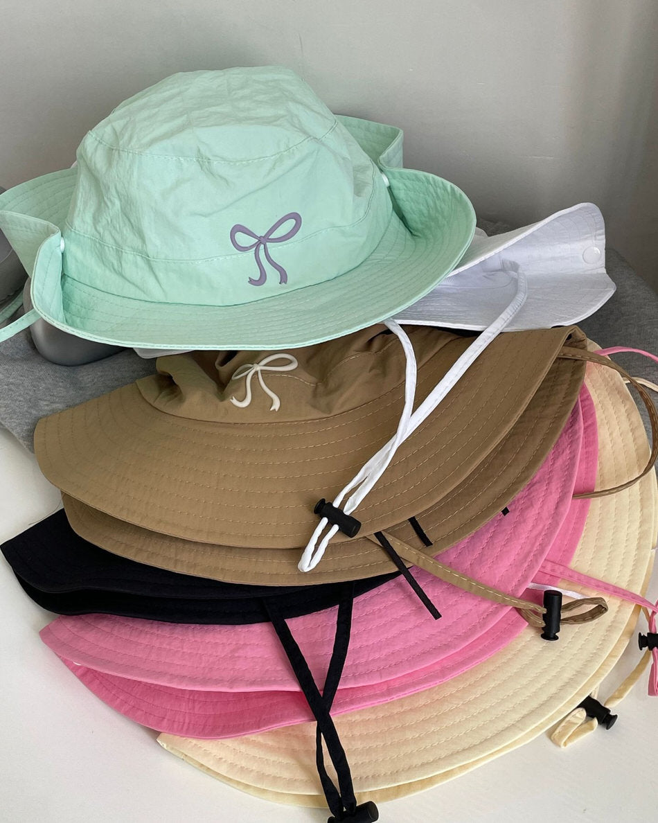 Coquette Aesthetic Bow Fisherman Hat - boogzel clothing