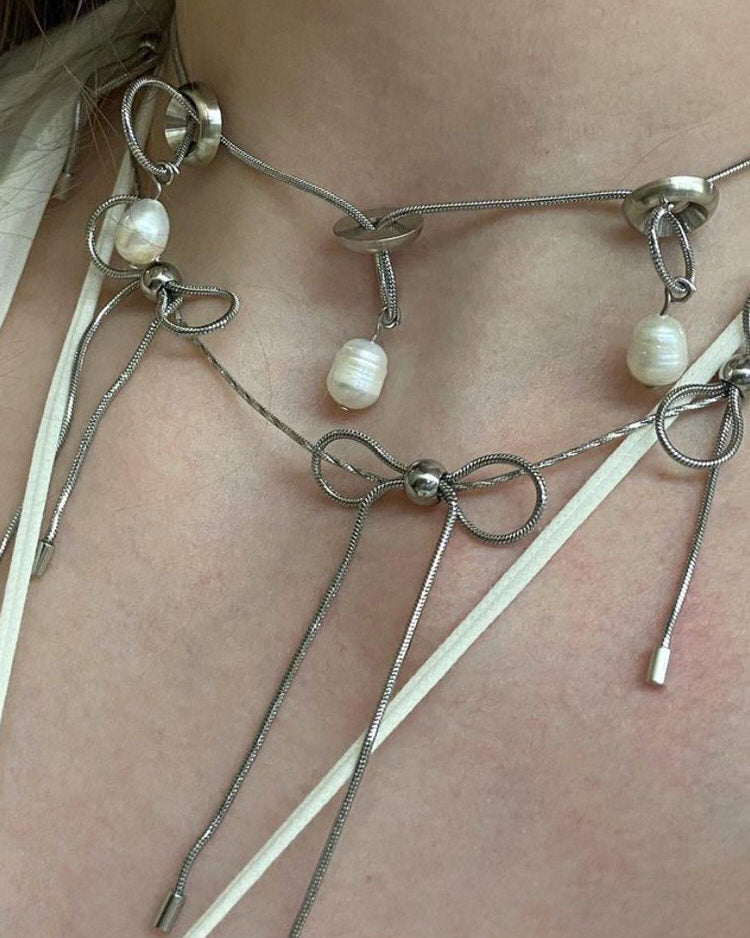 Coquette Bows Choker Necklace  - Boogzel Clothing