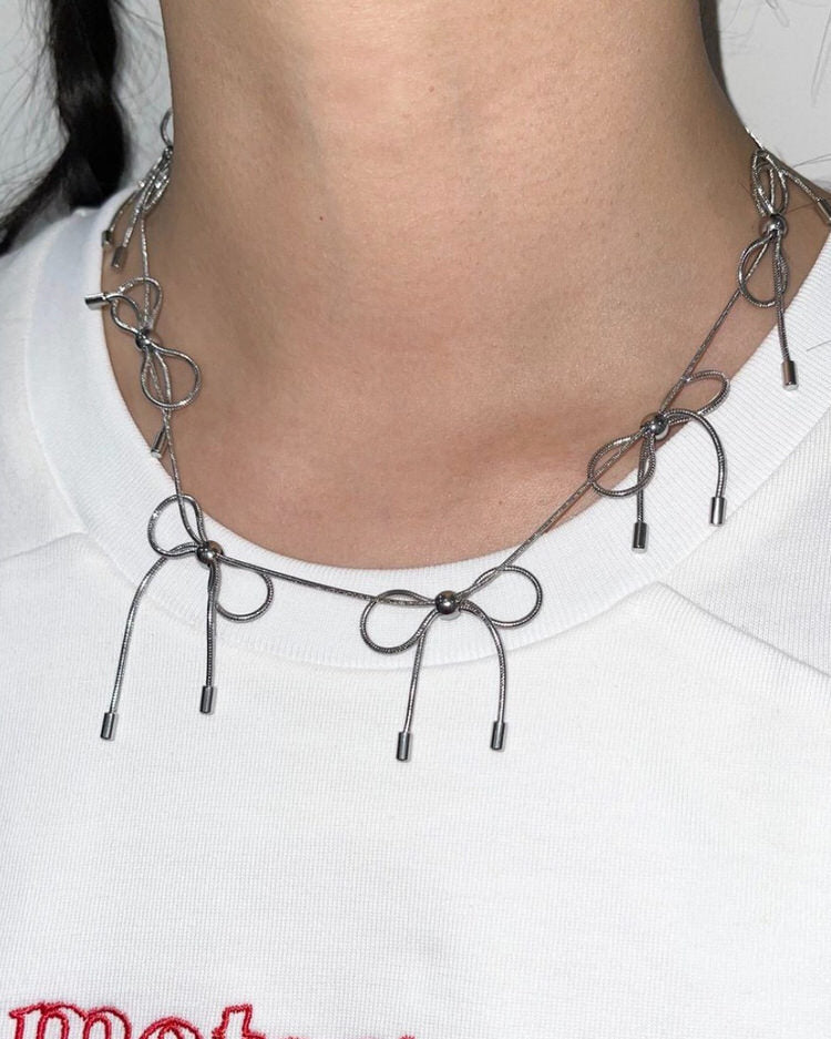 Coquette Bows Choker Necklace  - Boogzel Clothing