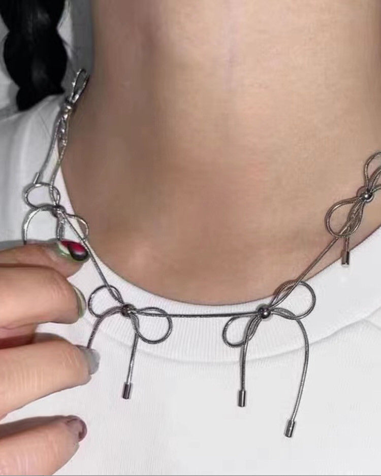 Coquette Bows Choker Necklace  - Boogzel Clothing