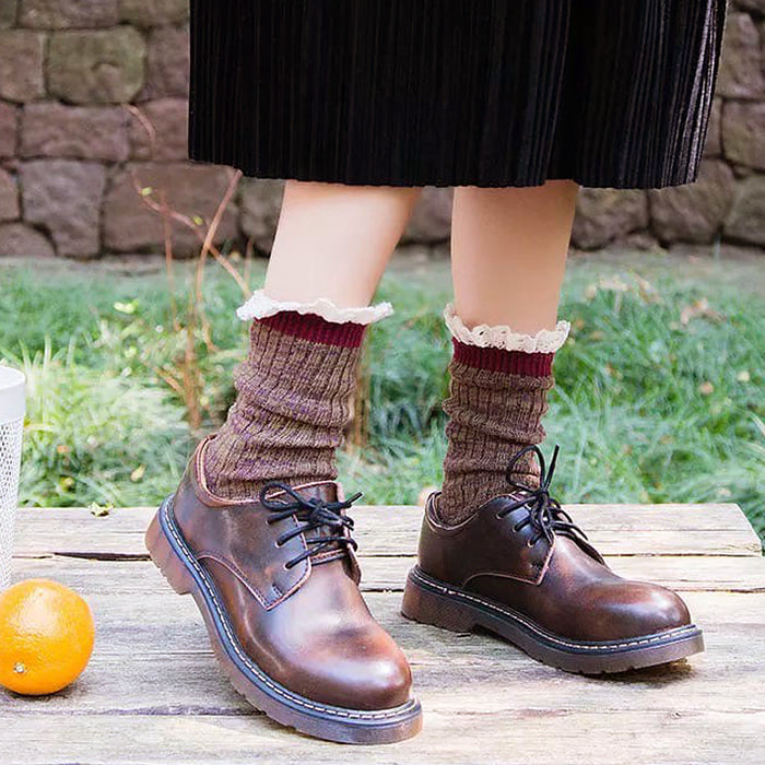 cottagecore knit socks boogzel apparel