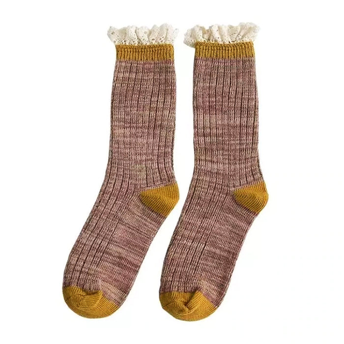 ruffled knit socks boogzel apparel