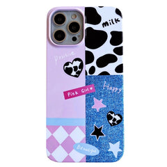 cow print heart phone case boogzel apparel