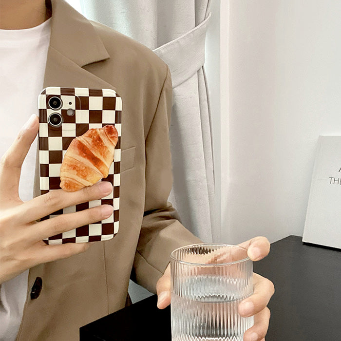 brown checker iphone case boogzel apparel