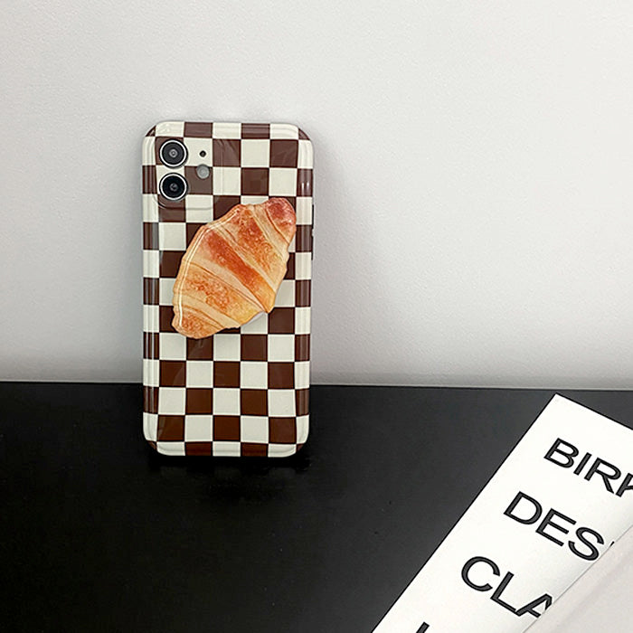 croissant checker aesthetic iphone case boogzel apparel
