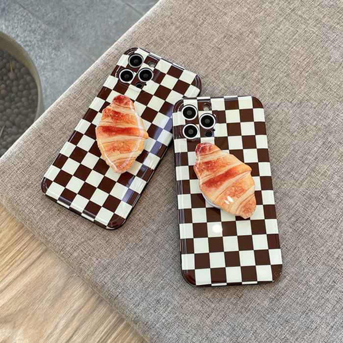 croissant checker iphone case boogzel apparel
