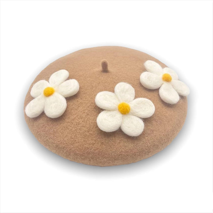 flower wool beret boogzel apparel