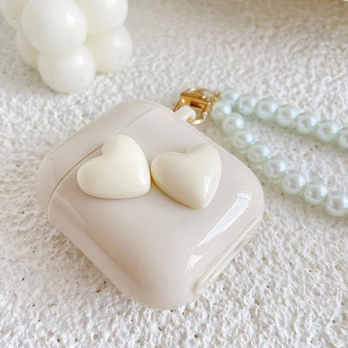 heart pearl chain airpods case boogzel apparel