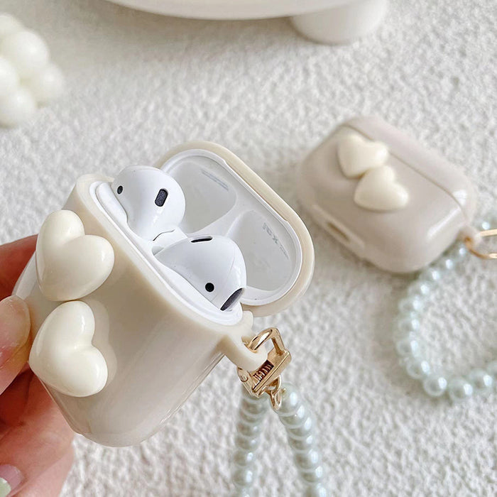 heart pearl chain airpods case shop