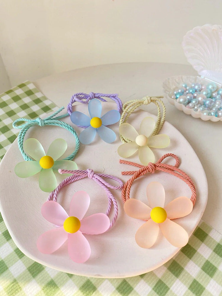 Danish Pastel Flower Hair Tie Set boogzel apparel