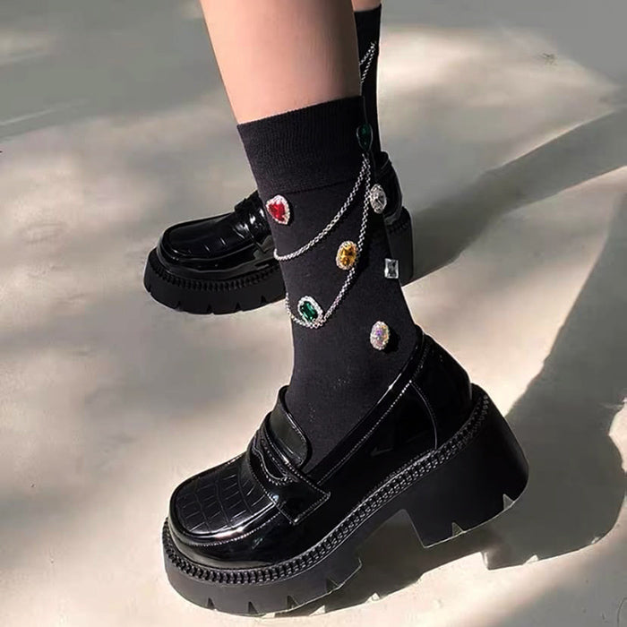colorful rhinestone socks boogzel apparel