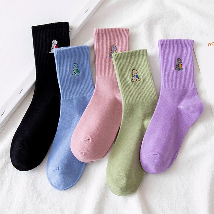 dino embroidery socks boogzel apparel