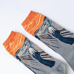 The Scream Munch Socks boogzel apparel