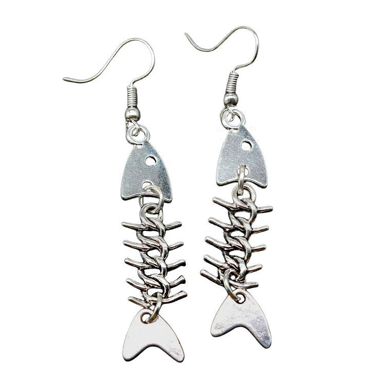 Fish Bone Drop Earrings boogzel clothing