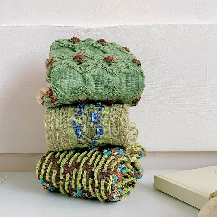 floral embroidery socks boogzel apparel