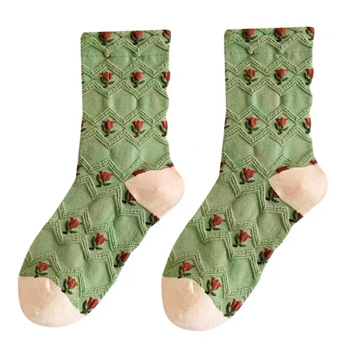 floral embroidery socks boogzel apparel