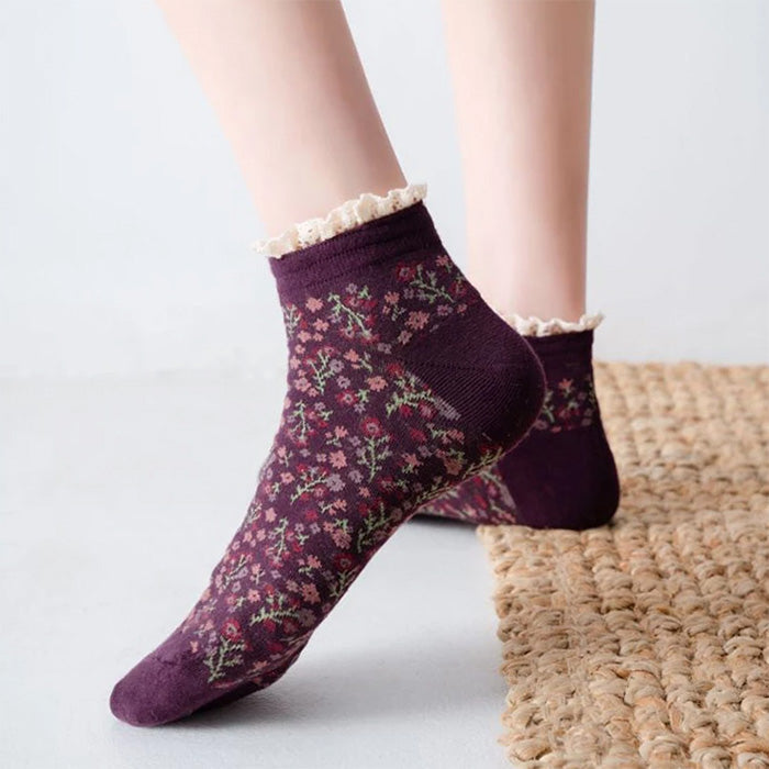 floral ruffle socks boogzel apparel