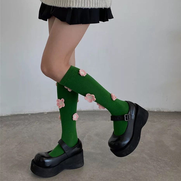flower green socks boogzel apparel