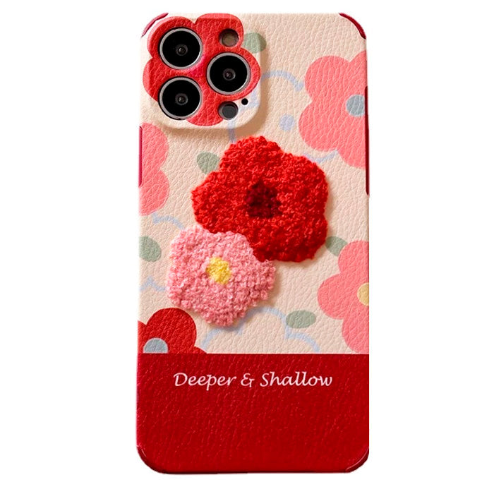 flower embroidery iphone case boogzel apparel