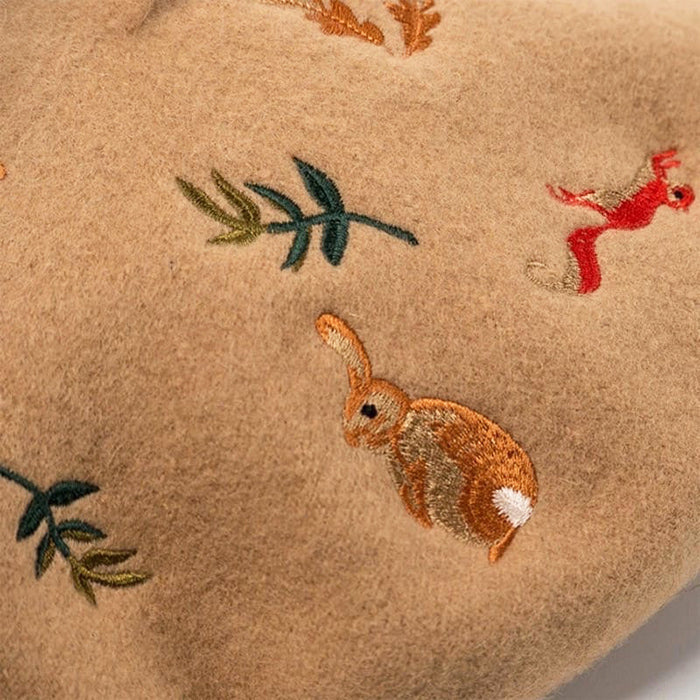 forest embroidered beret boogzel apparel