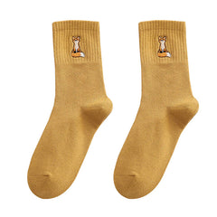 fox embroidery socks boogzel apparel