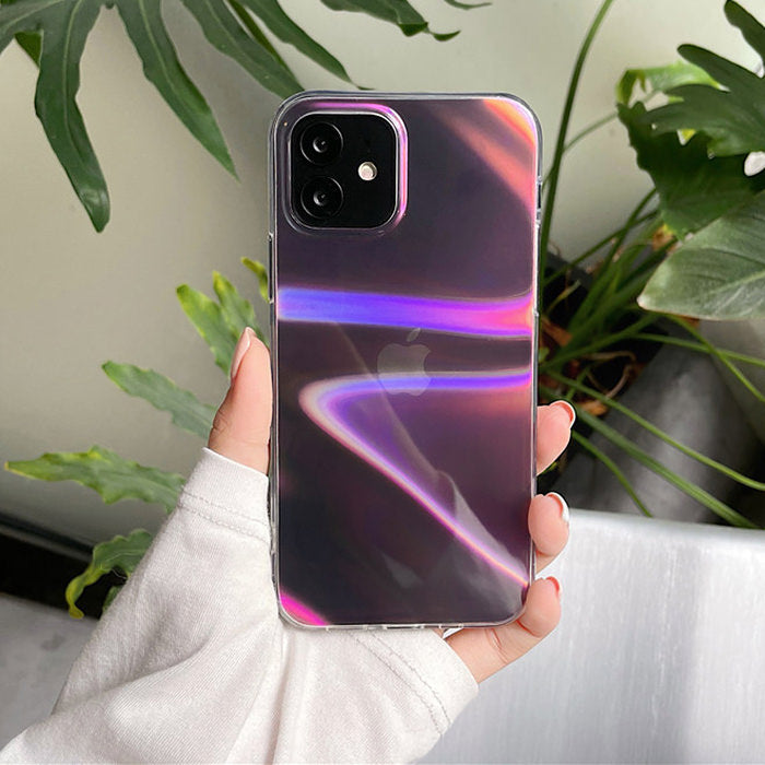 holographic aesthetic iphone case boogzel apparel