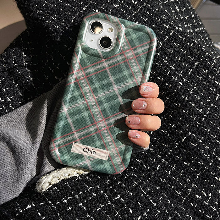green plaid iphone case boogzel apparel