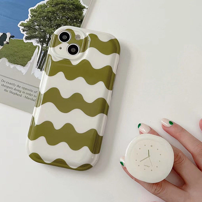 green wave pattern iphone case boogzel apparel