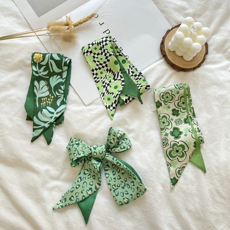 Green Satin Scarf boogzel clothing