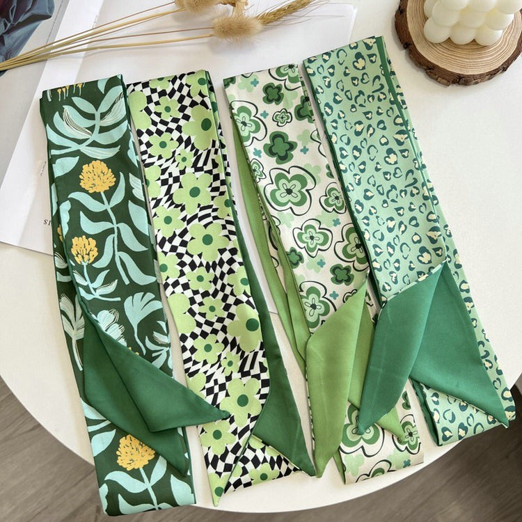 Green Satin Scarf boogzel clothing