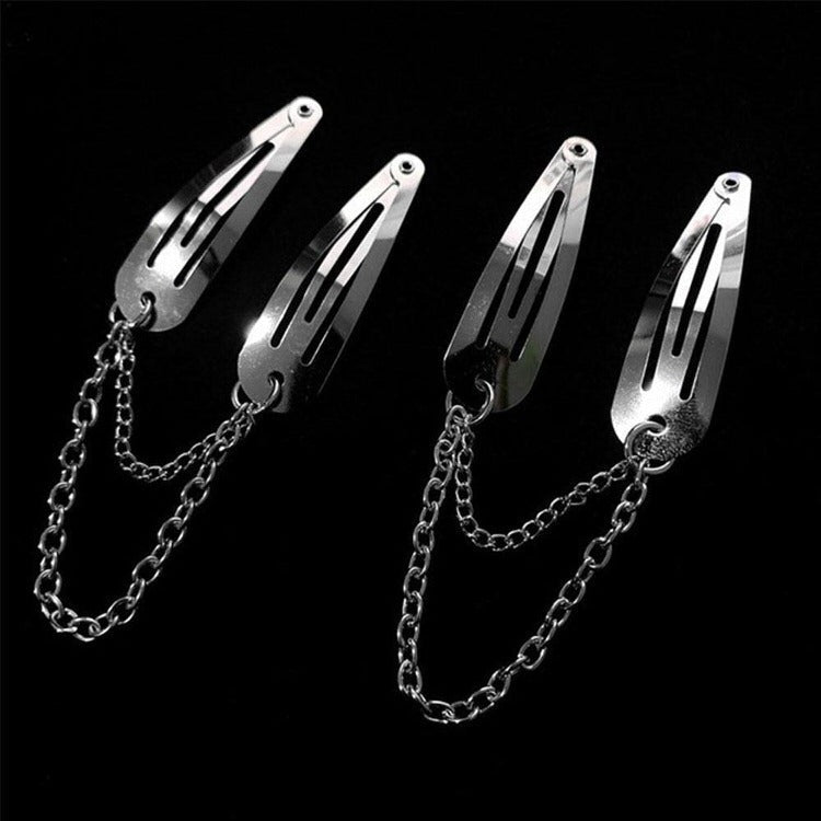 Grunge Aesthetic Chain Hair Clips boogzel apparel