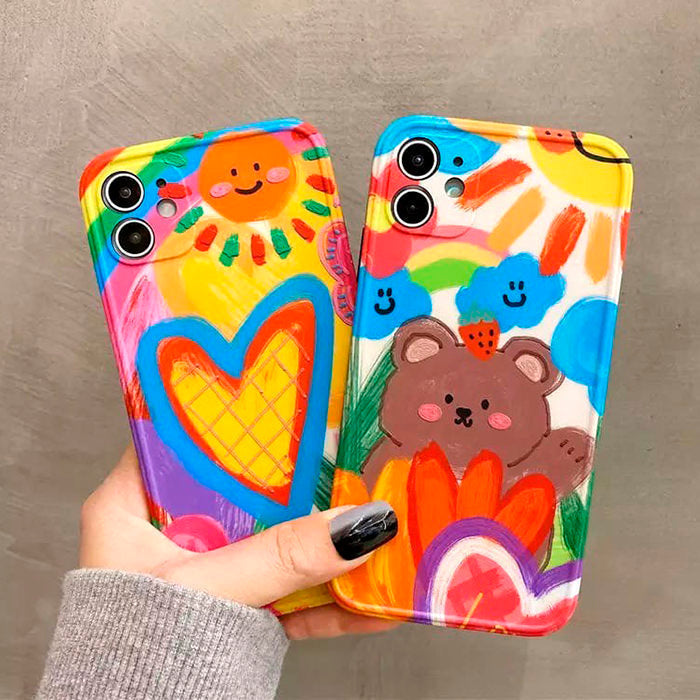 colorful aesthetic iphone case boogzel apparel