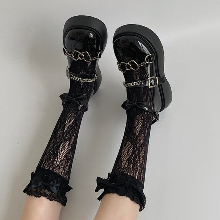heart chain chunky sandals boogzel apparel