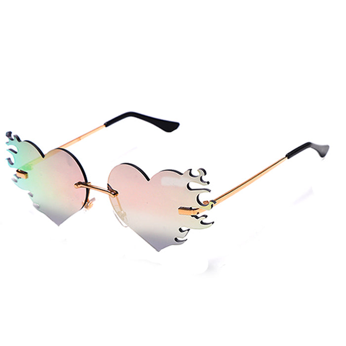 heart flame sunglasses boogzel apparel