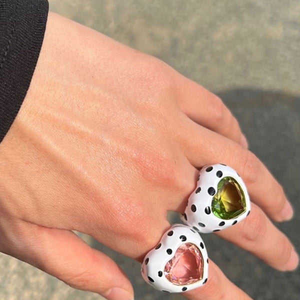 chunky heart ring boogzel apparel
