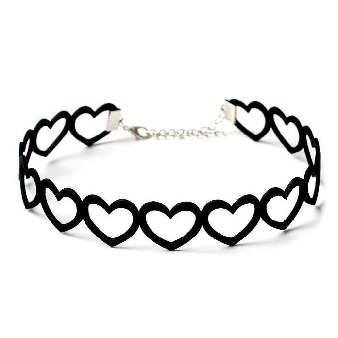 heart necklace choker 