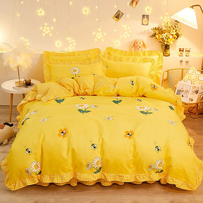 Honey Bee Aesthetic Bedding Set boogzel apparel