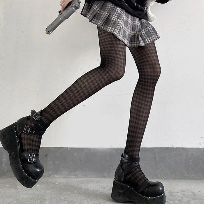 houndstooth tights boogzel apparel