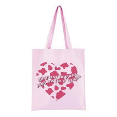 pink aesthetic tote bag boogzel apparel