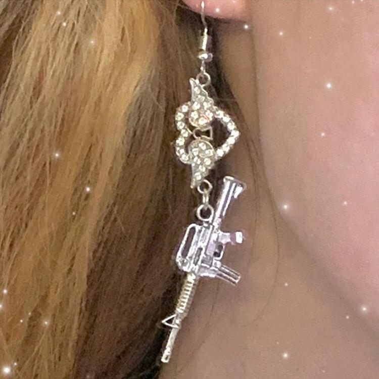 Love Roulette Gun Earrings boogzel clothing