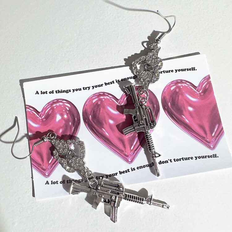 Love Roulette Gun Earrings boogzel clothing