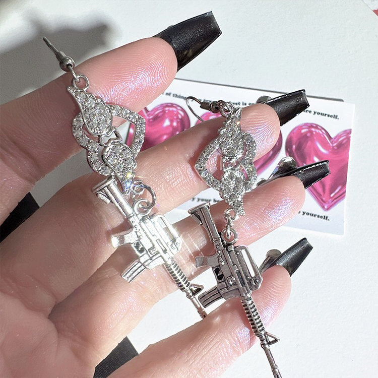 Love Roulette Gun Earrings boogzel clothing