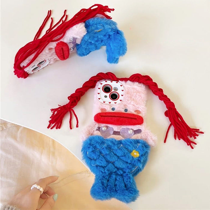 mermaid fluffy iphone case boogzel apparel